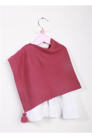 mantel for baby girl in pure merino wool Capridea | PONCHOBGV126